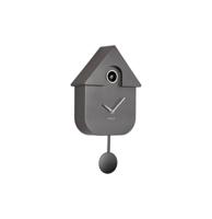 Karlsson Wandklok Modern Cuckoo - Metallic Donker Grijs