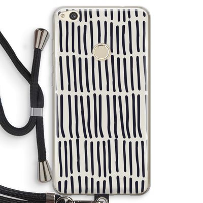 Moroccan stripes: Huawei Ascend P8 Lite (2017) Transparant Hoesje met koord