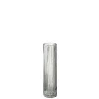 J-Line vaas Cylinder Lijnen - glas - transparant - small - thumbnail