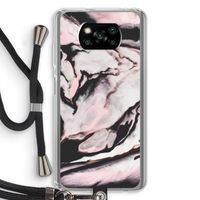 Roze stroom: Xiaomi Poco X3 NFC Transparant Hoesje met koord