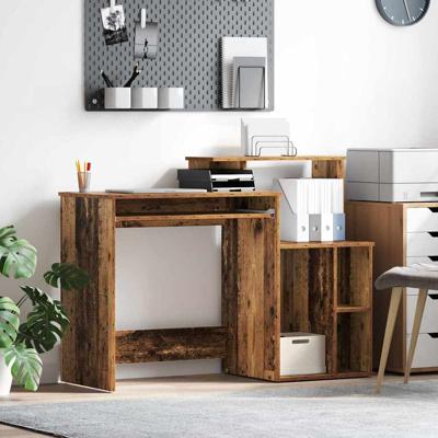 Bureau met Opbergruimte met plank Oud Hout 120,5 x 44 x 88,5 cm