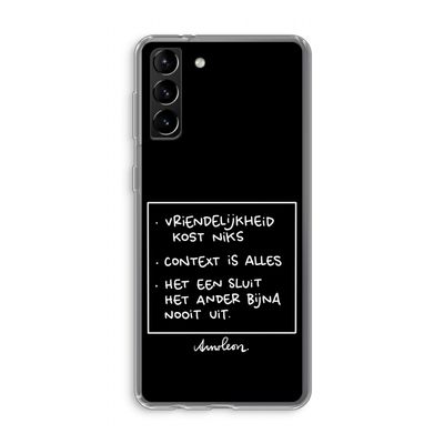 Mijn Motto's: Samsung Galaxy S21 Plus Transparant Hoesje