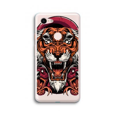 Tiger and Rattlesnakes: Google Pixel 3 XL Transparant Hoesje