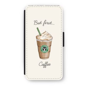 But first coffee: iPhone 8 Flip Hoesje