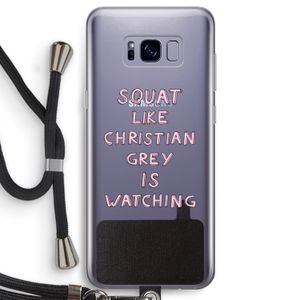 Christian Grey: Samsung Galaxy S8 Transparant Hoesje met koord