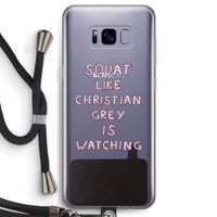 Christian Grey: Samsung Galaxy S8 Transparant Hoesje met koord