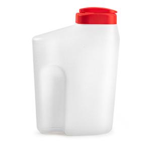 Grote Sapkan/Schenkkan karaf met dispenser deksel - 2.5 liter/2500 ml - wit - kunststof