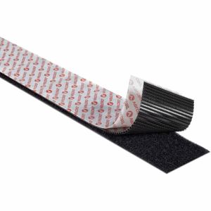 VELCRO® VEL-EC60243 Klittenband Om vast te plakken Haak- en lusdeel, Extra sterk (l x b) 5000 mm x 50 mm Zwart 5 m