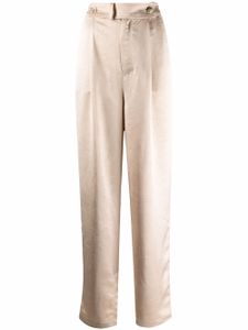 AERON pantalon Odile droit en satin - Tons neutres