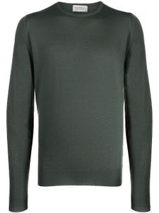 John Smedley Lundy crew-neck cotton sweatshirt - Vert