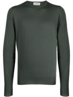 John Smedley Lundy crew-neck cotton sweatshirt - Vert - thumbnail