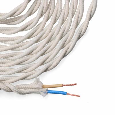 Kabel EDM 11879 Wit 2 x 0,75 mm 5 m Katoen