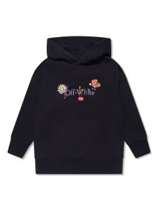 Off-White Kids hoodie en coton à logo imprimé - Noir