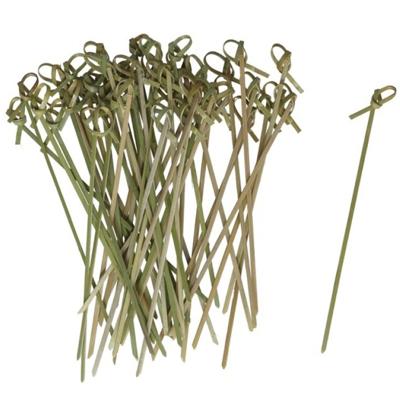 Hapjes/sate prikkers/spiesjes - bamboe hout - 48x stuks - 15 cm - hittebestendig