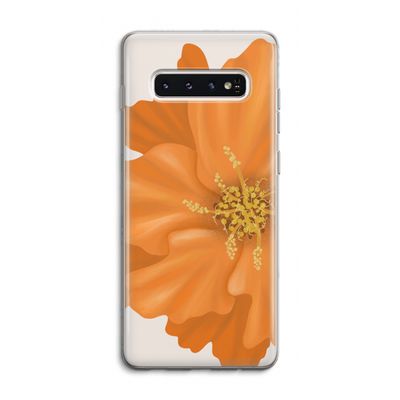 Orange Ellila flower: Samsung Galaxy S10 4G Transparant Hoesje