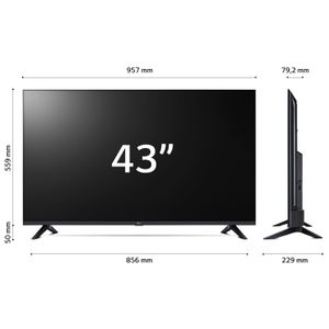LG 43UR73006LA tv 109,2 cm (43") 4K Ultra HD Smart TV Wifi Zwart