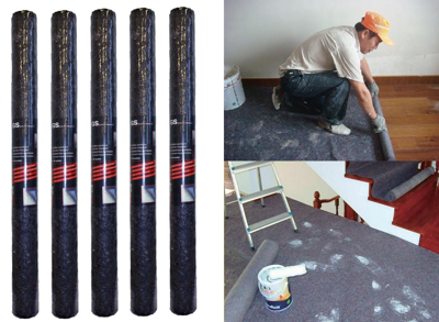 5x GS stucloper vilt 10 meter x 100cm - Absorberend afdekzeil - 100% herbruikbaar