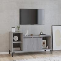 Tv-meubel 100x35x55 cm bewerkt hout grijs sonoma eikenkleurig - thumbnail