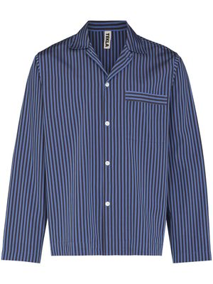 TEKLA chemise de pyjama en coton biologique - Bleu