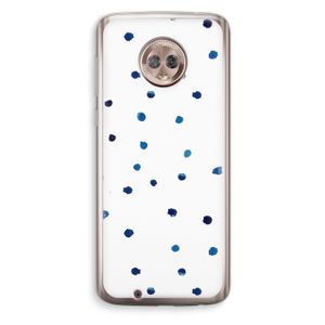 Blauwe stippen: Motorola Moto G6 Transparant Hoesje