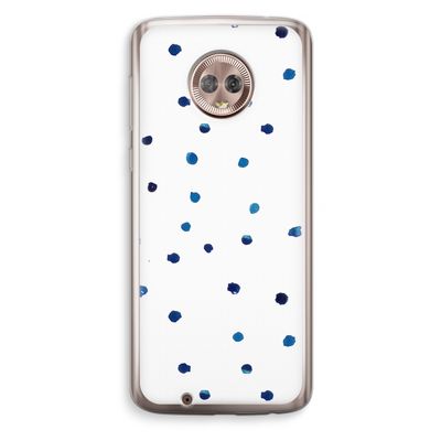 Blauwe stippen: Motorola Moto G6 Transparant Hoesje