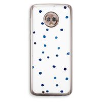 Blauwe stippen: Motorola Moto G6 Transparant Hoesje