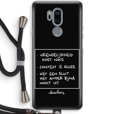 Mijn Motto's: LG G7 Thinq Transparant Hoesje met koord