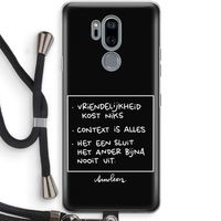 Mijn Motto's: LG G7 Thinq Transparant Hoesje met koord
