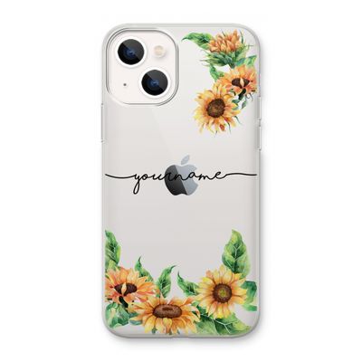 Zonnebloemen: iPhone 13 mini Transparant Hoesje