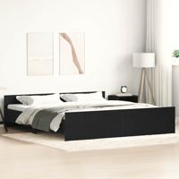 Bedframe zonder matras 180x200 cm bewerkt hout zwart eikenkleurig