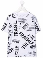 MM6 Maison Margiela Kids t-shirt à imprimé Fragile - Blanc