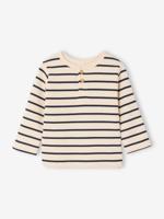 Set van 2 T-shirts baby met lange mouwen honingraat marineblauw, gestreept