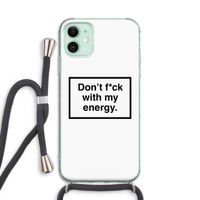 My energy: iPhone 11 Transparant Hoesje met koord