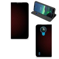 Nokia 1.4 | Hoesje met Magneet | Geruit Rood