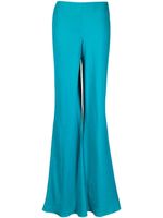 Alberta Ferretti pantalon évasé à taille haute - Bleu