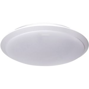 LED Plafondlamp - Aigi Ashly - Opbouw Rond 24W - Helder/Koud Wit 6500K - Mat Wit - Aluminium