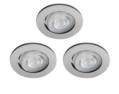 Philips Led inbouwspotsTaragon (3x) 3x4,5w - 2700K - 8,5cm grijs - 75583600