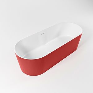 Vrijstaand bad Mondiaz Noble | 180x75 cm | Solid surface | Ovaal | Fire - Talc