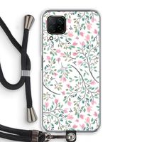 Sierlijke bloemen: Huawei P40 Lite Transparant Hoesje met koord