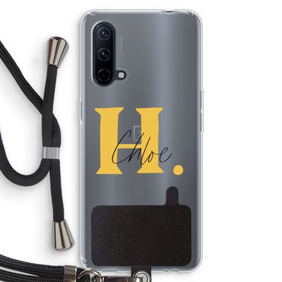 Amber Script: OnePlus Nord CE 5G Transparant Hoesje met koord