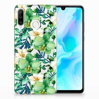 Huawei P30 Lite TPU Case Orchidee Groen