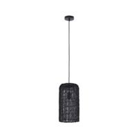 PTMD Idris Black iron hanging lamp long wired cilinder