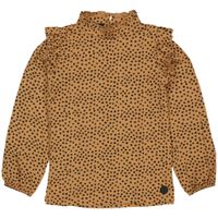 LEVV Little Meisjes blouse - Blis - AOP grijs stippen - thumbnail