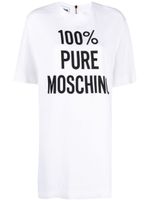 Moschino logo-print crepe minidress - Blanc