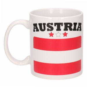 Vlag Oostenrijk beker 300 ml   -