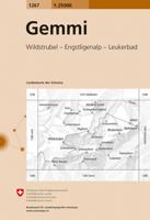 Wandelkaart - Topografische kaart 1267 Gemmi | Swisstopo