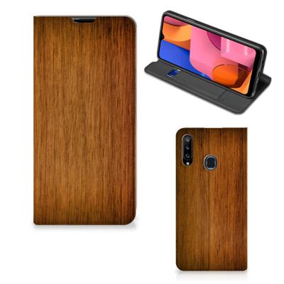 Samsung Galaxy A20s Book | Wallet Case | Donker Hout