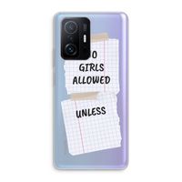 No Girls Allowed Unless: Xiaomi 11T Pro Transparant Hoesje