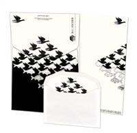 Briefpapier met enveloppen: Lucht en water, M.C. Escher Briefpapier met enveloppen: Lucht en water, M.C. Escher