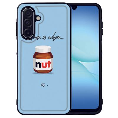 Nut Home Samsung Galaxy A17 Backcover Hoesje Met Zwarte TPU Rand En PU Kunstleer Achterkant Nut Home Samsung Galaxy A17 Backcover Hoesje Met Zwarte TPU Rand En PU Kunstleer Achterkant